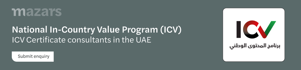 Mazars, ICV Certificate consultants in Abu Dhabi, Dubai - UAE